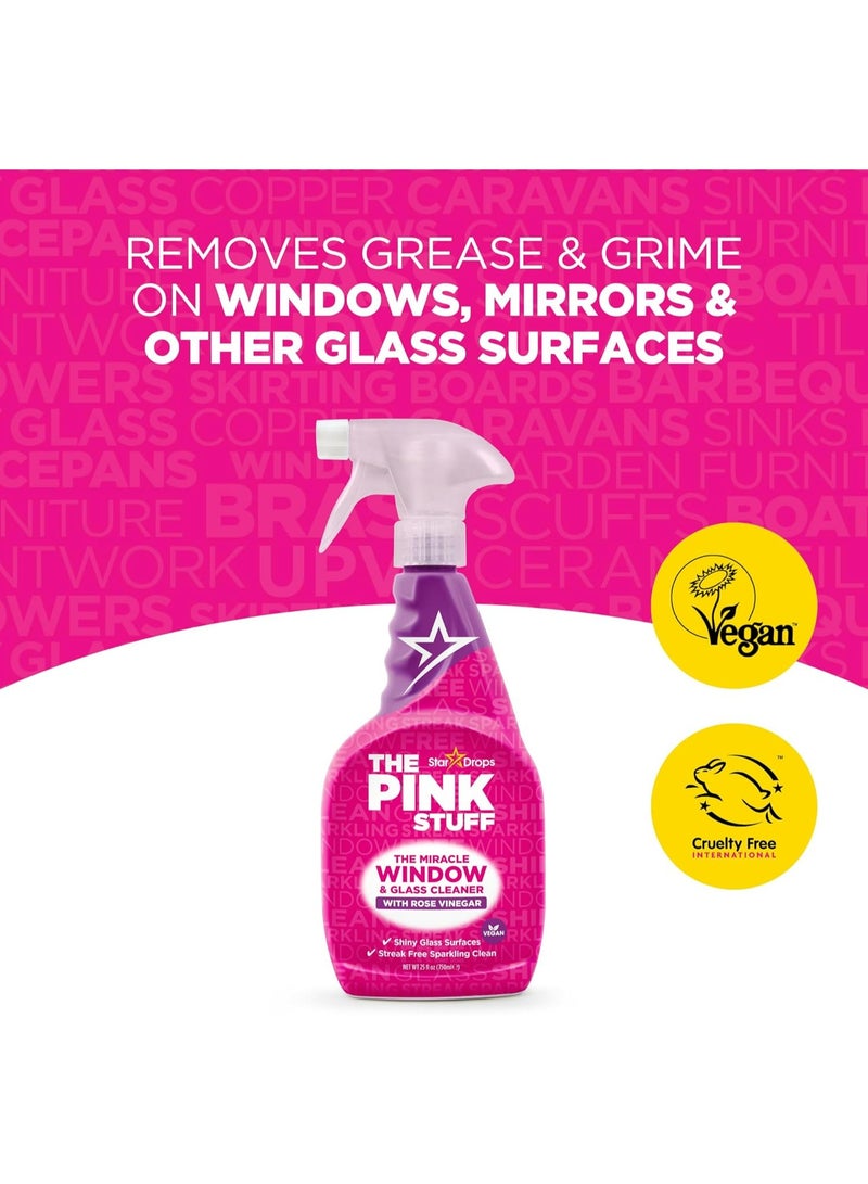 Stardrops The Pink Stuff The Miracle Window And Glass Cleaner With Rose Vinegar 850 ML - Image 1